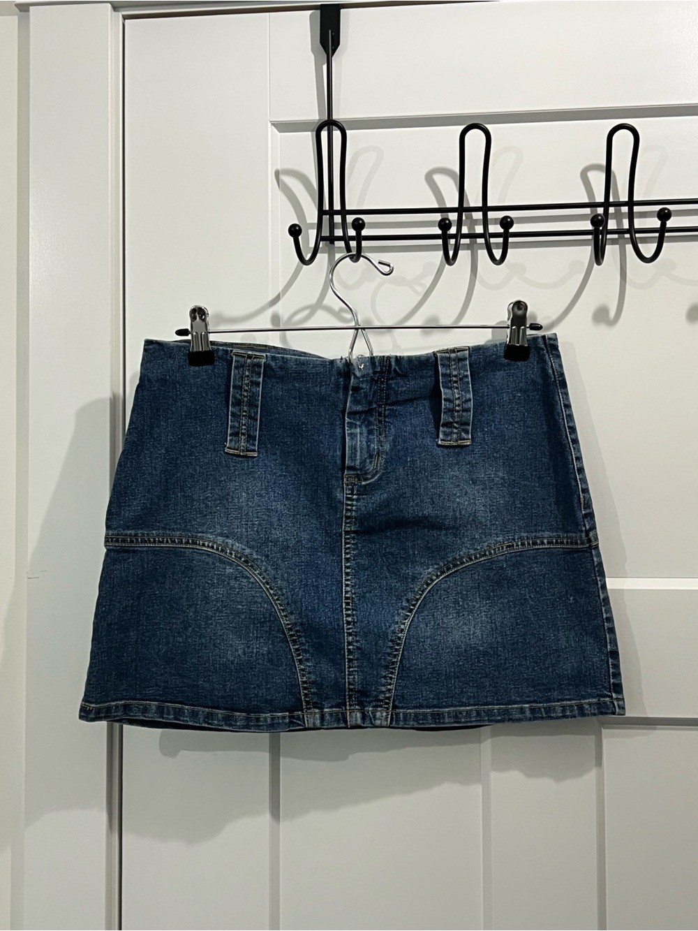 725 Originals Dark Blue Jean Mini Skirt - Classic A-Line